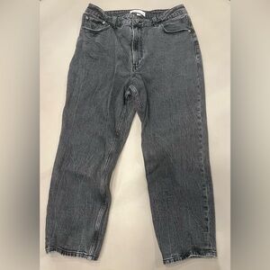 Women’s A&F The Mom High Rise Black Jeans Curve Love